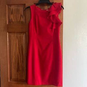 CALVIN KLEIN 4P RED DRESS